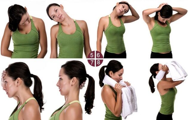 exercices pour le cou avec ostéochondrose exemple 2